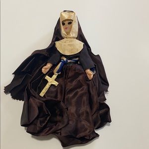 Vintage Nun Doll Creepy Old Halloween Prop Gothic